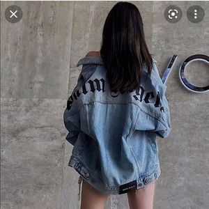 Palm Angels logo printed denim jacket